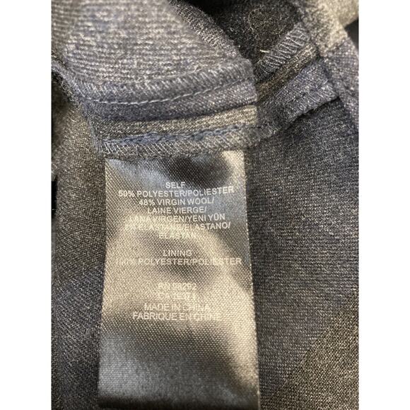 TIBI Gray And Blue Blend Wool Striped Horizon Sleeveless Midi A-Line Dress 6 - Picture 4 of 6